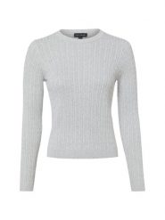Franco Callegari Sweter z dzianiny Kobiety Bawełna szary, XL. Szare swetry Franco Callegari, xl, bez wzorów, z bawełny, klasyczne, bez ramiączek. Za 249.95 zł.