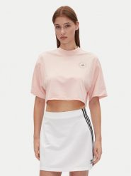 Adidas by Stella McCartney T-Shirt Stella McCartney JJ0081 Różowy Oversize. Czerwone t-shirty adidas by Stella McCartney, m, bez wzorów, z syntetyku, bez kołnierzyka, bez ramiączek. Za 229.99 zł.