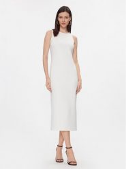 Max Mara Leisure Sukienka codzienna Baccano 2416621027 Biały Regular Fit. Białe sukienki Max Mara Leisure, na co dzień, m, bez wzorów, z syntetyku, bez kołnierzyka, bez ramiączek, proste. Za 429.99 zł.