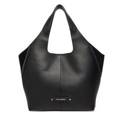 Torebka KARL LAGERFELD. Czarne shopper bag KARL LAGERFELD, bez wzorów, bez dodatków. Za 1,309.00 zł.
