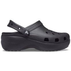 Klapki damskie Crocs CLASSIC PLATFORM CLOG. Czarne klapki Crocs, bez wzorów, sportowe, bez obcasa, bez zapięcia. W wyprzedaży za 229.00 zł.