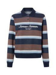 Samsøe Samsøe Bluza Kobiety Bawełna (100%) brązowy, L. Brązowe bluzy Samsøe & Samsøe, l, bez wzorów, z bawełny, bez kaptura. Za 749.95 zł.