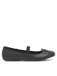 Jenny Fairy Baleriny WFA2563-1 Czarny. Czarne baleriny Jenny Fairy, bez wzorów, ze skóry, bez obcasa, bez zapięcia. Za 99.99 zł.