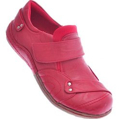 Damskie półbuty w kolorze czerwonym /G9-2 12446 T296/ 38. Czerwone półbuty wsuwane Pantofelek24, bez wzorów, bez obcasa. Za 49.90 zł.