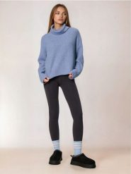 Legginsy z gumką w pasie - szary. Szare legginsy Sinsay, bez wzorów. Za 29.99 zł.