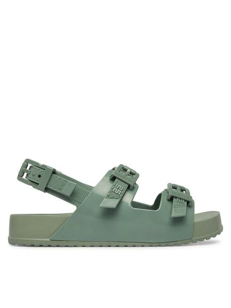 Melissa Sandały Melissa Cozy Sandal Ad 36895 Zielony. Zielone sandały Melissa, bez wzorów, z tworzywa sztucznego, bez obcasa, na płaskiej podeszwie, bez zapięcia. Za 323.99 zł.