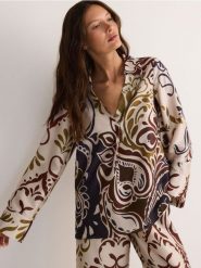 Wzorzysta koszula - wielobarwny. Koszule Reserved, l, bez wzorów, z tkaniny, bez kołnierzyka, bez ramiączek. W wyprzedaży za 49.99 zł.