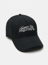 Czapka z daszkiem - czarny. Czarne czapki z daszkiem Sinsay, bez wzorów. W wyprzedaży za 9.99 zł.
