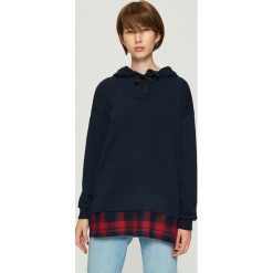 Bluza z koszulowym panelem - Granatowy. Bluzy marki DOMYOS. W wyprzedaży za 49.99 zł.