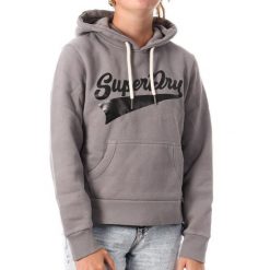 Bluza damska z kapturem Superdry Super Athletics. Szare bluzy Superdry, l, bez wzorów, z bawełny, z kapturem. Za 351.35 zł.