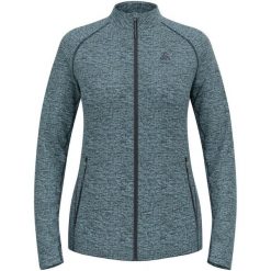 Bluza rozpinana damska ODLO Mid layer full zip TENCIA. Niebieskie bluzy z kapturem ODLO, l, bez wzorów, z materiału, bez kaptura, trekkingowe. Za 449.99 zł.
