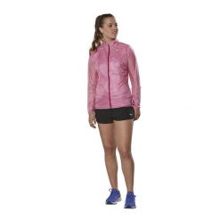 Kurtka Aero Mizuno dla kobiet. Fioletowe kurtki do biegania Mizuno, bez wzorów, bez kaptura, do biegania. Za 209.99 zł.