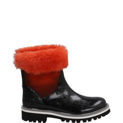 BOTKI DAMSKIE 12783 CARA NERO. Botki Venezia, bez wzorów, ze skóry, bez obcasa, bez zapięcia. Za 299.00 zł.