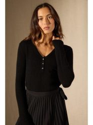 Perfect Cashmere Kaszmirowy sweter "Selene" w kolorze czarnym rozmiar: XXL. Czarne swetry Perfect Cashmere, xxl, bez wzorów, z kaszmiru, bez ramiączek. Za 251.53 zł.