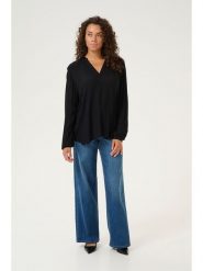 Kaffe Bluzka w kolorze czarnym rozmiar: 42. Czarne bluzki Kaffe, bez wzorów, z wiskozy, bez kołnierzyka, bez ramiączek. Za 82.83 zł.