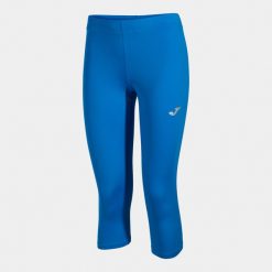 Legginsy do biegania damskie Joma Record III 3/4. Niebieskie legginsy Joma, bez wzorów, sportowe. Za 269.50 zł.