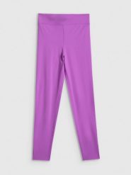 4F Legginsy treningowe szybkoschnące damskie - różowe L. Czerwone legginsy 4f, l, bez wzorów, z podwyższonym stanem, na fitness i siłownię. Za 129.99 zł.