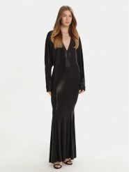 NORMA KAMALI Sukienka wieczorowa ST3243LMF19001 Czarny Slim Fit. Czarne sukienki Norma Kamali, xs, bez wzorów, z syntetyku, wizytowe, bez kołnierzyka, bez ramiączek. Za 859.99 zł.