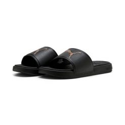 Damskie klapki Cool Cat 3.0 PUMA. Czarne klapki Puma, bez wzorów, z materiału, bez obcasa, na płaskiej podeszwie, bez zapięcia. Za 129.00 zł.