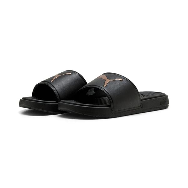 Damskie klapki Cool Cat 3.0 PUMA. Czarne klapki Puma, bez wzorów, z materiału, bez obcasa, na płaskiej podeszwie, bez zapięcia. Za 129.00 zł.