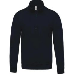 Bluza Kariban Col Zippé. Brązowe bluzy KARIBAN, s, bez wzorów, z bawełny, bez ramiączek, bez kaptura. Za 154.00 zł.