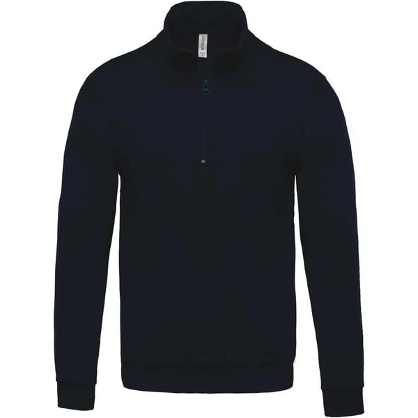 Bluza Kariban Col Zippé. Brązowe bluzy KARIBAN, s, bez wzorów, z bawełny, bez kaptura. Za 154.00 zł.
