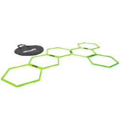Hexagon Agility Grid, Speed Ladder, 6 szt.+ torba do przechowywania. Zielone torby sportowe VIRTUFIT, bez wzorów, z materiału. Za 141.00 zł.