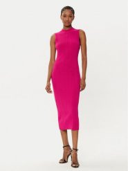 MICHAEL Michael Kors Sukienka dzianinowa MR582UN33D Różowy Slim Fit. Czerwone sukienki MICHAEL Michael Kors, l, bez wzorów, z dzianiny, bez kołnierzyka, bez ramiączek. Za 649.99 zł.