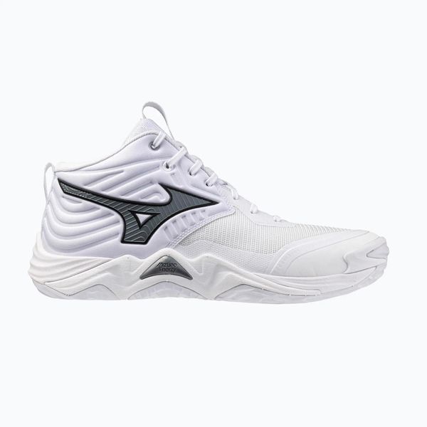Buty do siatkówki Mizuno Wave Momentum Elite Mid. Białe buty treningowe Mizuno, bez wzorów, z gumy, przed kolano, bez zapięcia, na fitness i siłownię, mizuno wave. Za 549.99 zł.