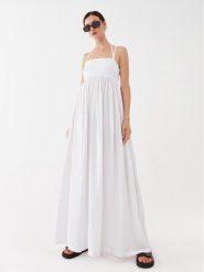 KARL LAGERFELD Sukienka codzienna 231W2220 Biały Relaxed Fit. Białe sukienki KARL LAGERFELD, na co dzień, s, bez wzorów, z bawełny, bez kołnierzyka, bez ramiączek, proste. Za 449.99 zł.