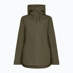 Kurtka przeciwdeszczowa damska Didriksons Tilde 4. Zielone kurtki Didriksons, l, bez wzorów, z materiału, eleganckie, bez kaptura. Za 819.99 zł.