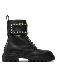 LOVE MOSCHINO Trapery JA24235G0LIA0000 Czarny. Czarne traperki Love Moschino, bez wzorów, ze skóry, bez obcasa, bez zapięcia. Za 1,299.00 zł.