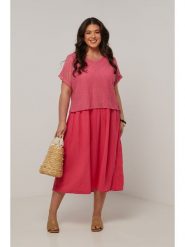 Curvy Lady Sukienka w kolorze jasnoróżowym rozmiar: 40/42. Różowe sukienki Curvy Lady, na co dzień, bez wzorów, klasyczne, bez kołnierzyka, bez ramiączek, maxi, proste. Za 141.45 zł.