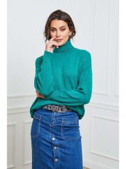 Joséfine Golf "Elona" w kolorze zielonym rozmiar: S. Zielone swetry Joséfine, s, bez wzorów, z kaszmiru, bez ramiączek. Za 208.95 zł.