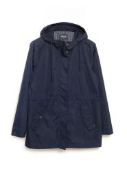 Kurtka damska przeciwdeszczowa z regulacją w talii z kapturem granatowa Lisa 403. Niebieskie kurtki BIG STAR, na wiosnę, l, bez wzorów, prążkowane, klasyczne, z kapturem. Za 329.99 zł.