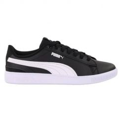 Buty do chodzenia damskie Puma Vikky V3 Lthr. Czarne buty treningowe Puma, bez wzorów, z gumy, bez zapięcia, trekkingowe, puma vikky. Za 234.00 zł.