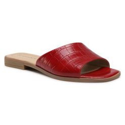 Klapki Lasocki. Czerwone klapki Lasocki, bez wzorów, bez obcasa, bez zapięcia. Za 57.99 zł.