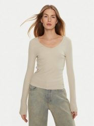 Calvin Klein Jeans Bluzka J20J224197 Beżowy Slim Fit. Brązowe bluzki Calvin Klein Jeans, xxl, bez wzorów, z bawełny, bez kołnierzyka, bez ramiączek. Za 119.99 zł.