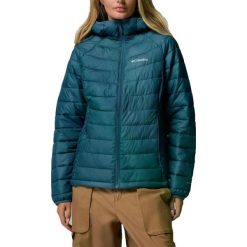 Kurtka COLUMBIA POWDER LITE II HOODED JACKET Niebieski. Niebieskie kurtki Columbia, bez wzorów, z syntetyku, casualowe, bez kaptura. Za 661.27 zł.