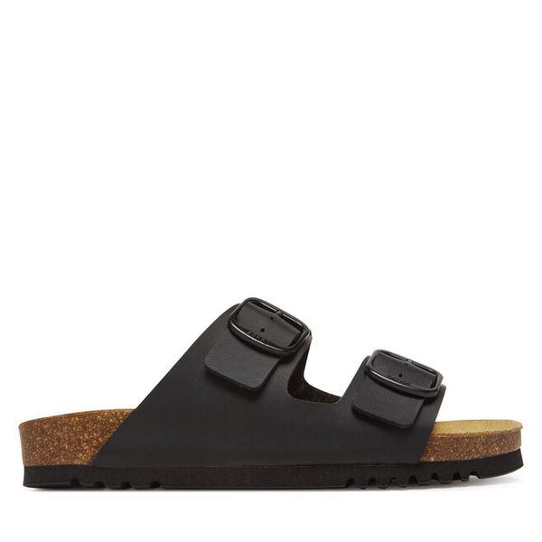 Klapki Scholl. Czarne klapki Scholl, bez wzorów, bez obcasa, bez zapięcia. Za 309.99 zł.