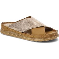 Brązowe Klapki Maciejka Wygodne Skórzane Buty. Brązowe klapki Maciejka, bez wzorów, bez obcasa, na platformie, bez zapięcia. Za 229.00 zł.