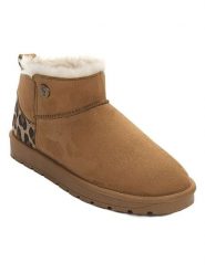 ISLAND BOOT Botki zimowe "Ideh" w kolorze jasnobrązowym rozmiar: 37. Brązowe botki Island Boot, z aplikacjami, z materiału, z okrągłym noskiem, bez obcasa, bez zapięcia. Za 168.46 zł.
