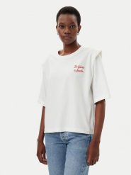 ViCOLO T-Shirt RD0013 Biały Regular Fit. Białe t-shirty ViCOLO, m, bez wzorów, z bawełny, bez kołnierzyka, bez ramiączek. Za 129.99 zł.