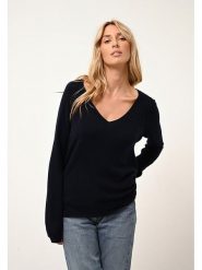 Just Cashmere Kaszmirowy sweter "Phoebe" w kolorze granatowym rozmiar: L. Niebieskie swetry Just Cashmere, l, bez wzorów, z kaszmiru, bez ramiączek. Za 415.31 zł.