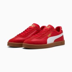 Buty sportowe Puma CLUB II ERA 39744756. Czerwone buty treningowe Puma, bez wzorów, bez zapięcia. Za 181.35 zł.