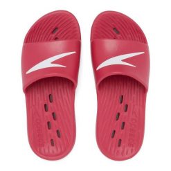 Klapki basenowe damskie Speedo Slide. Białe klapki Speedo, bez wzorów, sportowe, bez obcasa, bez zapięcia. Za 79.99 zł.