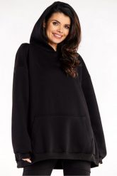 Bluza oversize z kapturem bawełniana czarna. Czarne bluzy Infinite You, l, bez wzorów, z bawełny, eleganckie, bez ramiączek, z kapturem. Za 259.00 zł.