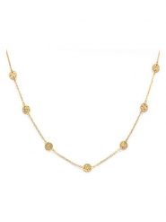 MOODE Naszyjnik "Loana" z elementami ozdobnymi - dł. 42 cm rozmiar: onesize. Żółte naszyjniki MOODE, z materiału, ze stali. Za 79.03 zł.