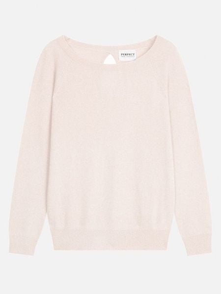 Perfect Cashmere Kaszmirowy sweter "Leslie" w kolorze jasnoróżowym rozmiar: L. Różowe swetry Perfect Cashmere, l, bez wzorów, z kaszmiru, bez ramiączek. Za 400.65 zł.