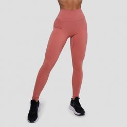 Legginsy damskie functional training z wysokim stanem łososiowe FIT. Czerwone legginsy sportowe GYMBEAM, xs, bez wzorów, z elastanu, z podwyższonym stanem, do biegania. Za 112.90 zł.